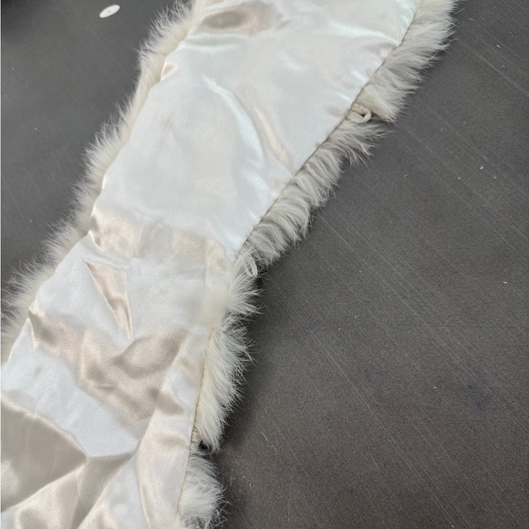 Vintage‎ Genuine Fox Fur Winter White Ivory Soft Dress Jacket Collar Wedding - Picture 13 of 16